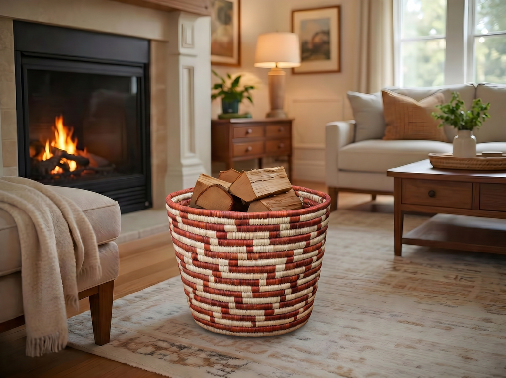 Figure Ground Woven Planter Basket