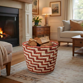 Figure Ground Woven Planter Basket