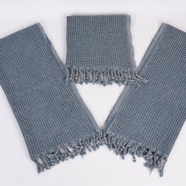 Organic Turkish Cotton Waffle Weave Hand Towel 20"x40"