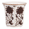 Lavender Verbena Brown Ceramic Fluted Scented Candle