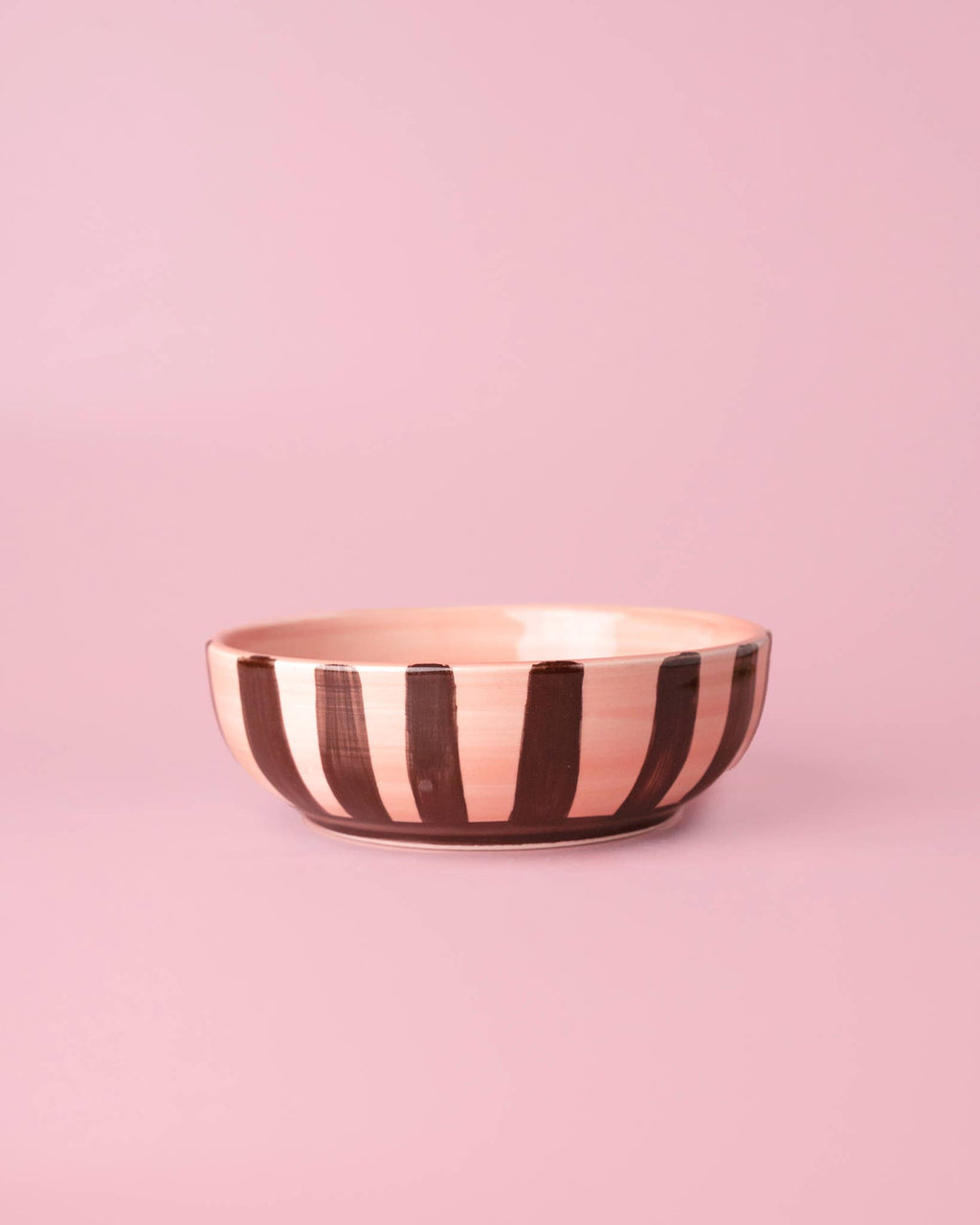 Vintage Pottery Grater Bowl – Pink and Brown / CHOCOLATE