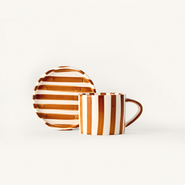 Striped Cafe Set (cup & saucer)