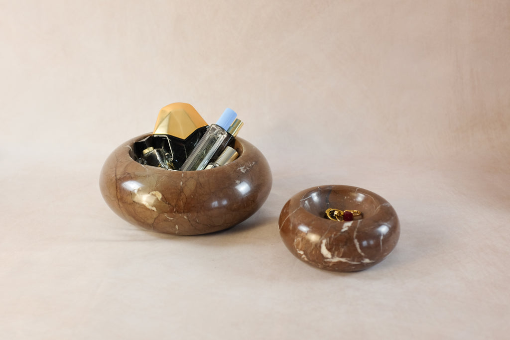 Donut Jewelry Dish - Dark Marina Pink Marble