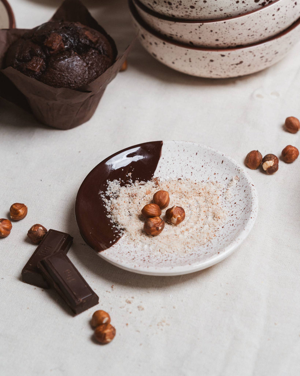 Small Ceramic Grater Plate - Brown