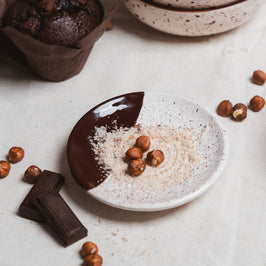 Small Ceramic Grater Plate - Brown