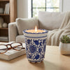 Jasmine Blue/White Ceramic Scented Candle