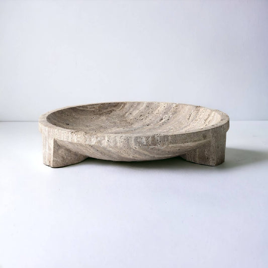 Travertine Bowl Small Cream