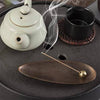 Elegant Leaf-Shaped Copper Incense Holder – 5.5" x 2"