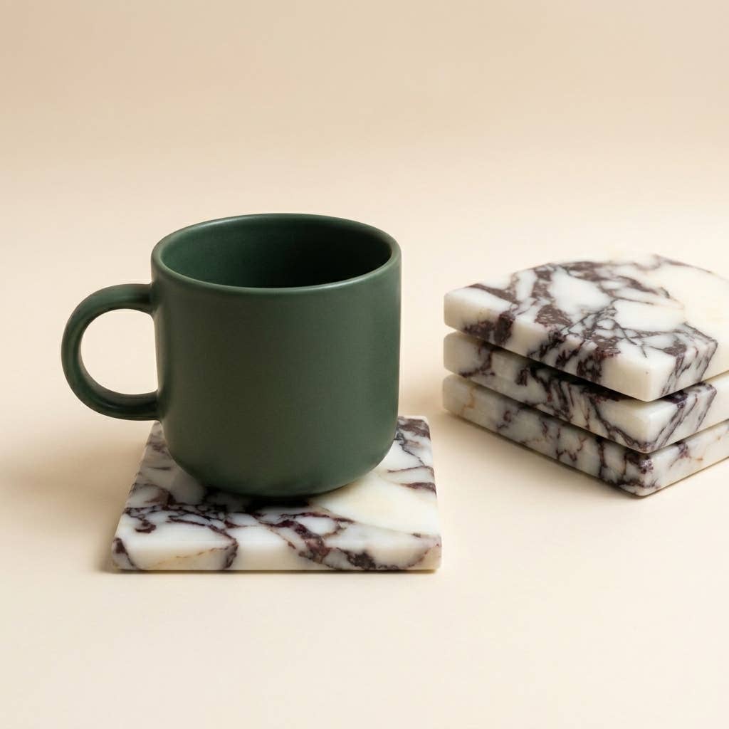 Natural Stone Drink Coasters | 4x4"