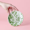 Ceramic Garlic Grater Plate - Small Green & White - Moss