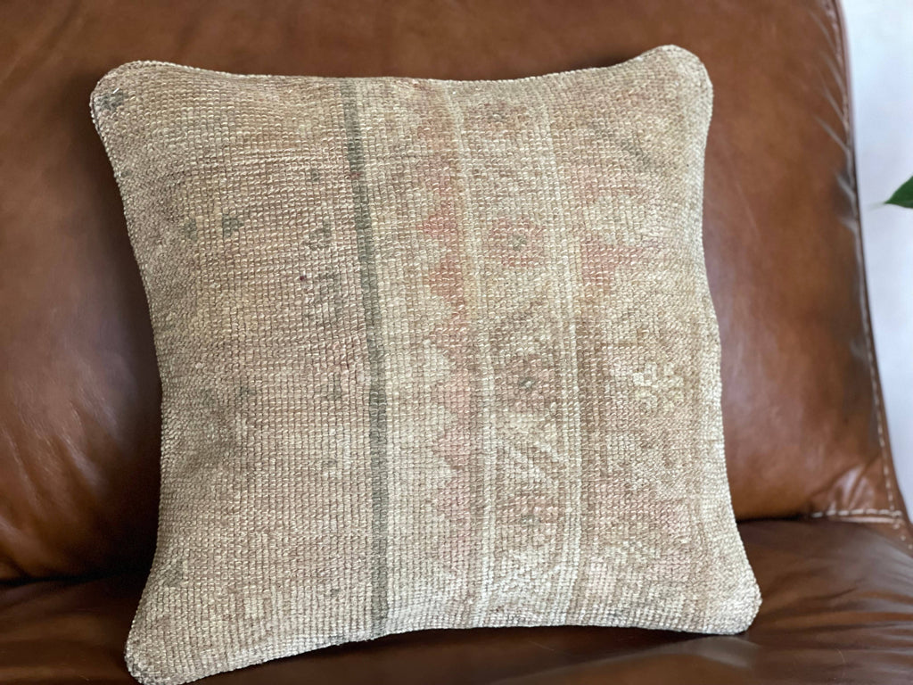 Pastel Vintage Persian Rug Pillow | Asli 16’