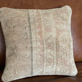 Pastel Vintage Persian Rug Pillow - Asli