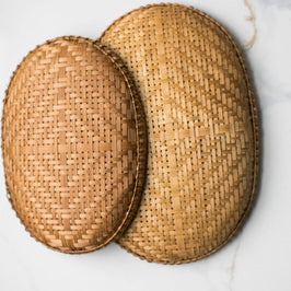 Smoked Bamboo Woven Tray