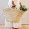Moroccan Farmers Shopping Basket - Straw