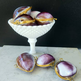 Purple Cowrie Trinket Pill Box, Coin Purse