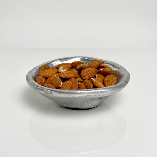 Silver Textured Serving Bowl