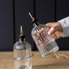 Olive Oil & Vinegar Glass Scallop Fluted Bottles