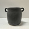 Terracotta Vase Natural Black H 8.1" & Dia 6.7"
