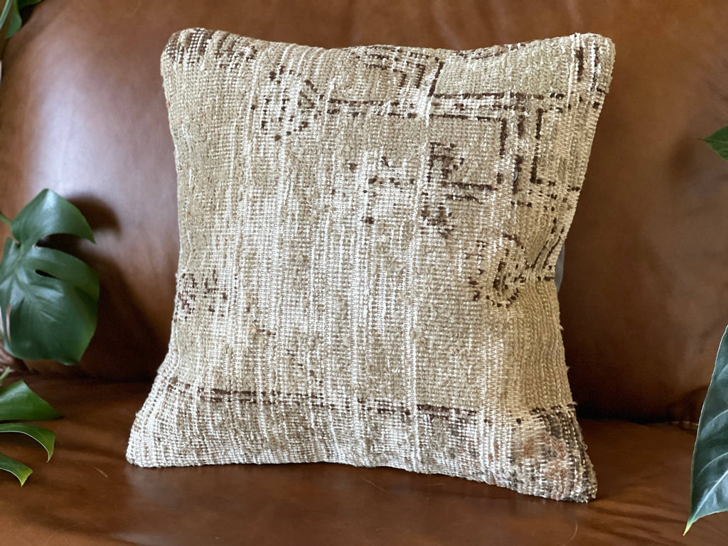 Vintage Turkish Rug Pillow | Taj 16’
