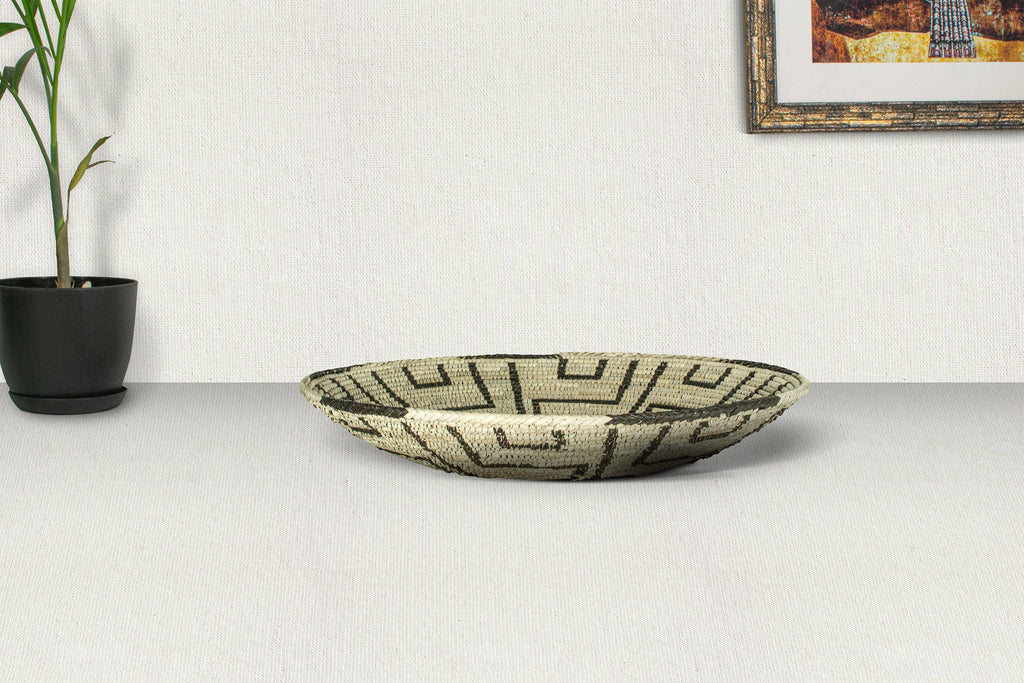 Handwoven Black Maze Basket