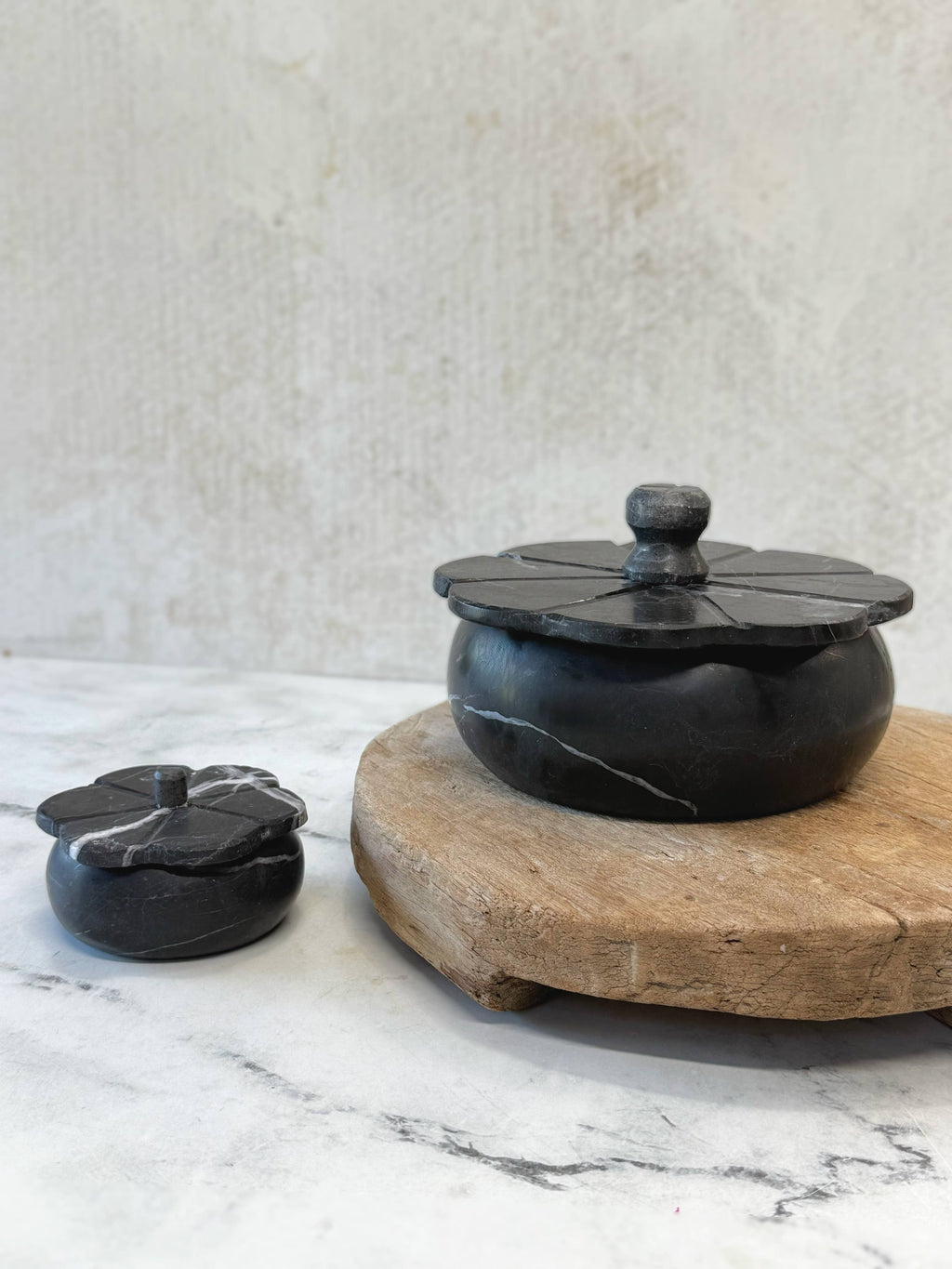 Marble Trinket Box, Black