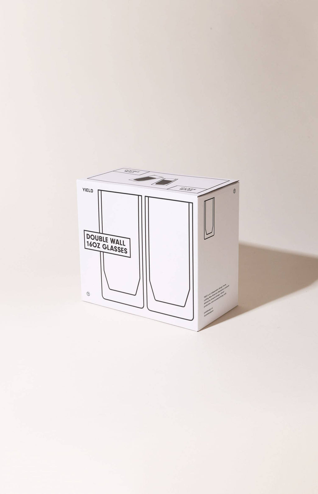 16 oz Double-Wall Gray Glass Set