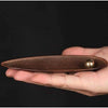 Elegant Leaf-Shaped Copper Incense Holder – 5.5" x 2"
