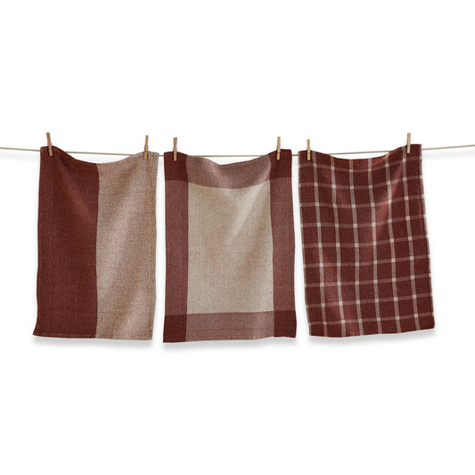 Mae Waffle Weave Dishtowel- Brick