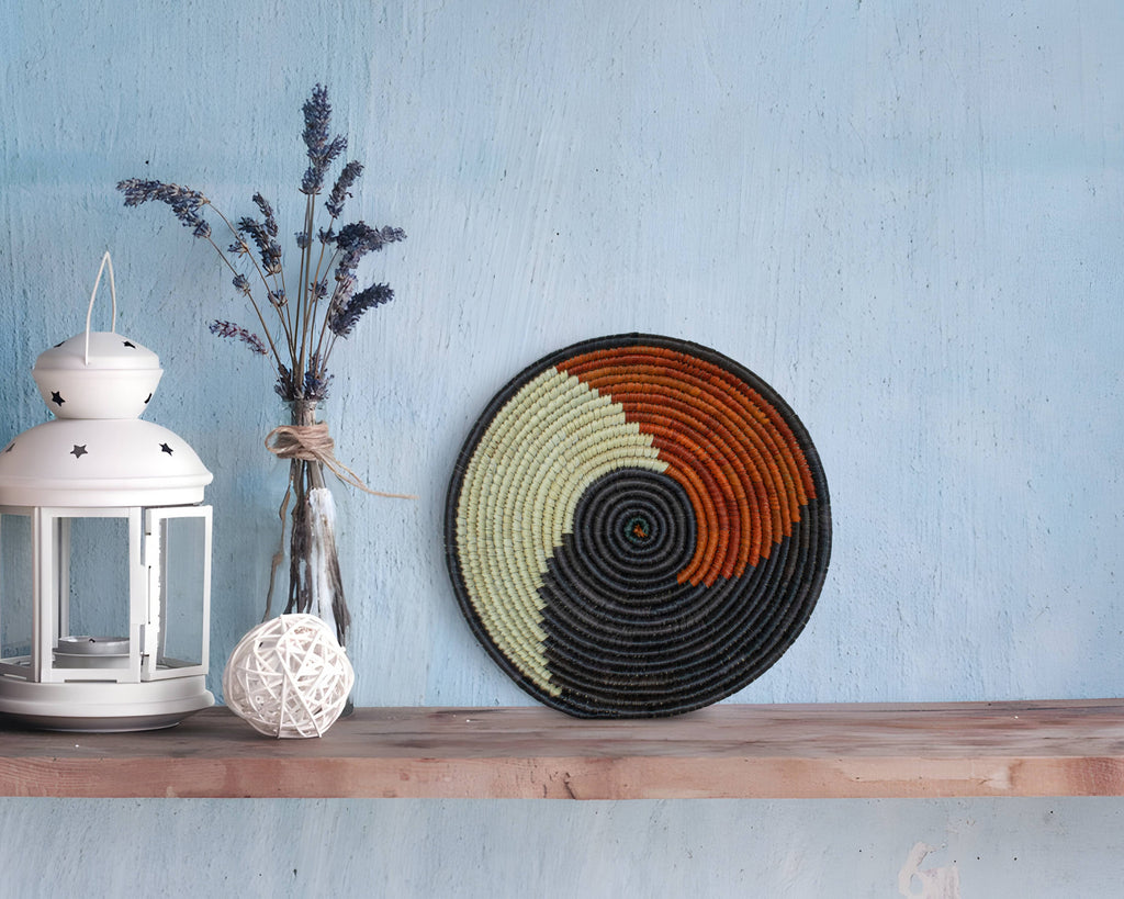 Handwoven Boho Bowl Basket - Organizer