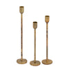 Candle Holder H 10.25" x Dia 2.25" Old Brass