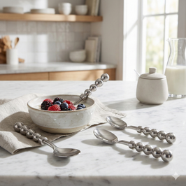 Silver Beaded Spoon