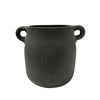 Terracotta Vase Natural Black H 8.1" & Dia 6.7"