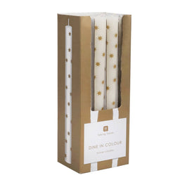 Gold Star Straight Dinner Candle
