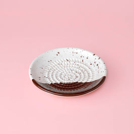 Small Ceramic Grater Plate - Brown