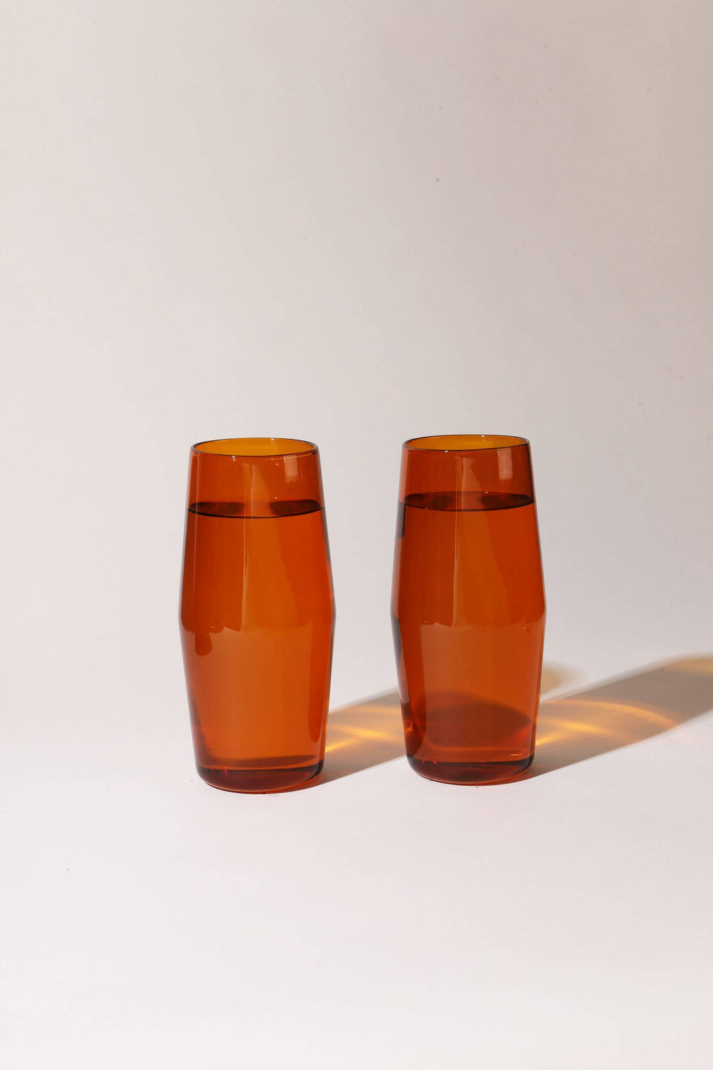 16 oz Century Amber Glass Set
