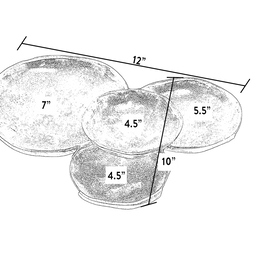 Silver Textured 4-Plate Cluster Dish