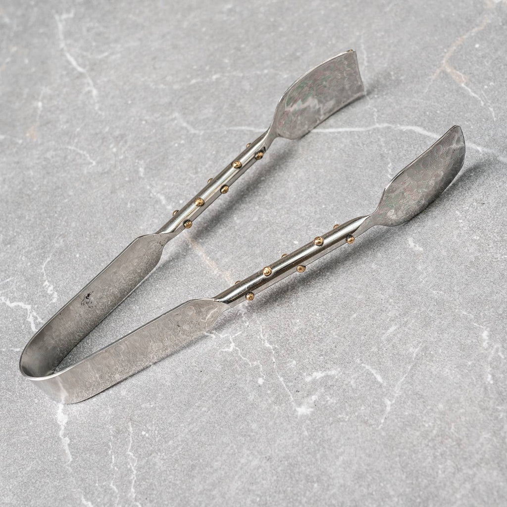 SS & Gold Dots Tongs