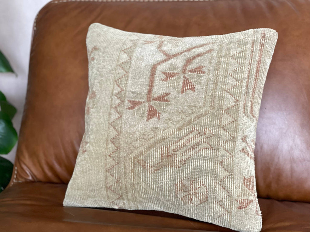 Vintage Turkish Rug Pillow |  Miray 16’