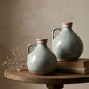 Ceramic Jug Vase, Vintage Style, Blue Grey - Delphi