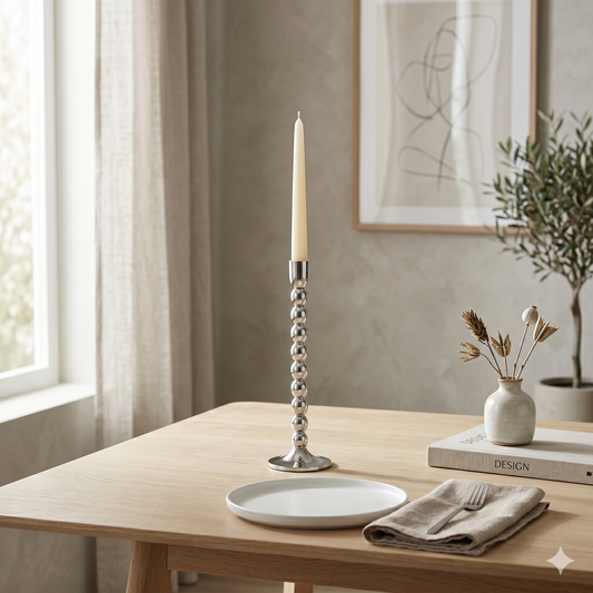 Large Silver Candle Stand