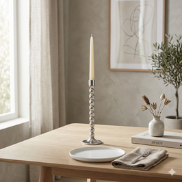 Large Silver Candle Stand