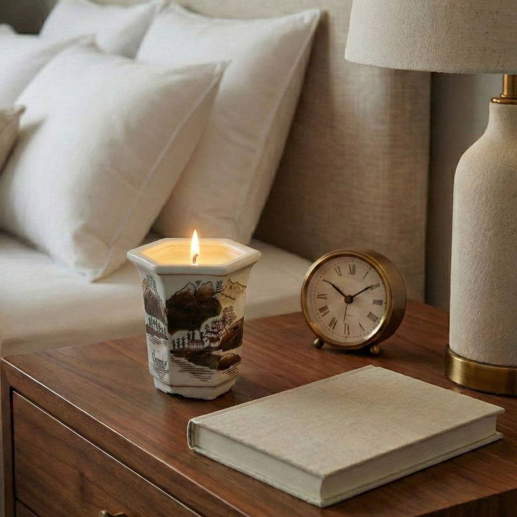 Sage & Eucalyptus Brown Ceramic Scented Candle