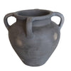 Indian Terracotta Vase Natural Black Dia 9.06"