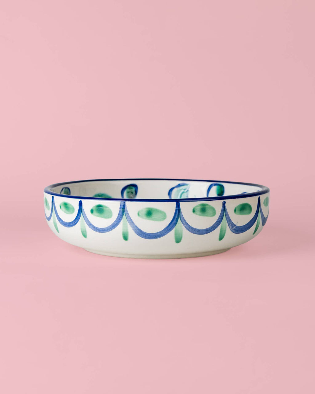 Large Ceramic Garlic Grater Plate - Blue Granada
