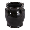 Black Ceramic Pen Holder w/ Handles