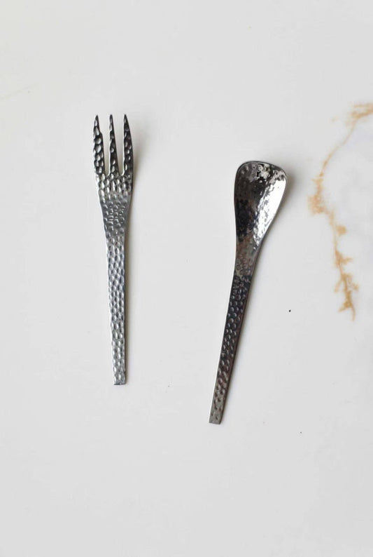 Hammer Dessert Spoon and Fork