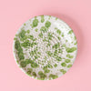 Ceramic Garlic Grater Plate - Small Green & White - Moss