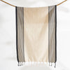 Turkish Hand/Dish Towels Peshtemal - Striped Black