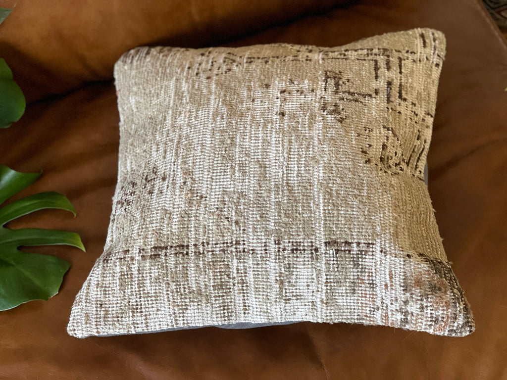 Vintage Turkish Rug Pillow | Taj 16’