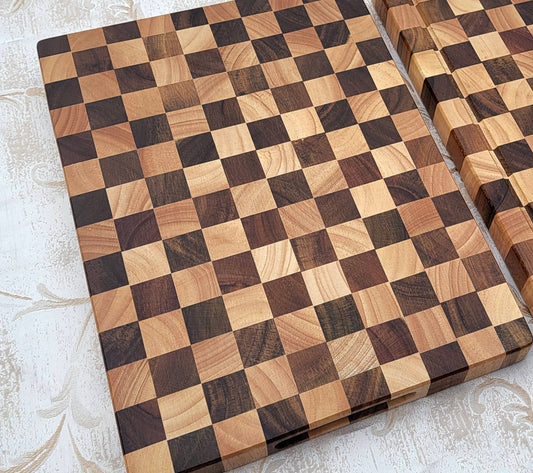 End Grain Checkered Cutting Board